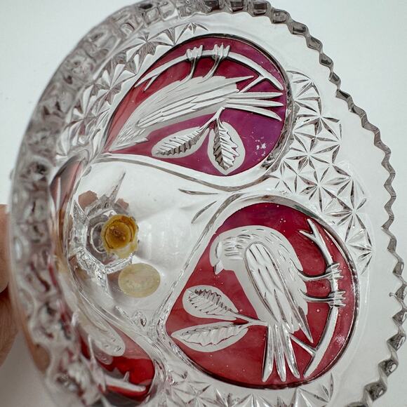 Vintage Byrdes Collection 8" Bell by Hofbauer 24% Lead Crystal No Clapper - Picture 8 of 14